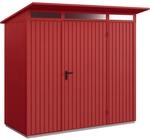 H&ouml;rmann Ger&auml;tehaus Trend mit Pultdach Typ 1 RAL3004 Purpurrot Einzelt&uuml;r