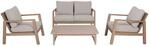 Garden Pleasure Lounge-Set San Mateo 4-teilig mit Kissen Braun FSC&reg;