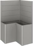 Biohort Sichtschutz zu Belvedere L100 2Stk ohne Acrylglas Dunkelgrau-Metallic