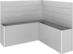 Biohort Sichtschutz zu Belvedere L200 2Stk ohne Acrylglas Silber-Metallic