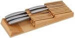 Relaxdays Messerhalter Bambus Natur Magnetisch f&uuml;r 9 Messer 5,5 cm x 13 cm x 40 cm 1