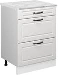 Vicco Schubladenschrank R-Line Schubladenschrank f&uuml;r die K&uuml;che Wei&szlig; Landhaus 60 cm