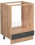 Vicco Herdumbauschrank Fame-Line Anthrazit-Gold Goldkraft Eiche 60 cm ohne
