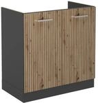 Vicco Sp&uuml;lenunterschrank R-Line Artisan-Eiche/Anthrazit 80 cm ohne Arbeitsplatte