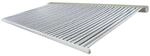 MCW Kassetten-Markise H124 mit Volant 5x3m Polyester Grau/Wei&szlig;