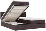vidaXL Ottoman-Bett mit Matratzen Dunkelbraun 180x200 cm Stoff 3312018