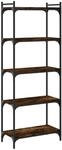 vidaXL B&uuml;cherregal 5 B&ouml;den R&auml;uchereiche 60x30x154 cm Holzwerkstoff