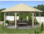 Skan Holz Pavillon Nice 4 Leimholz 630 cm x 630 cm Natur