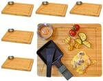 DuneDesign Raclette Teller Set mit Dipschale f&uuml;r 6 Personen 30 x 25 cm