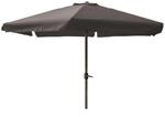 Lex XL Alu Sonnenschirm &Oslash; 3m Kurbelschirm Gartenschirm Marktschirm Krempe Steingrau