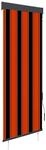 vidaXL Au&szlig;enrollo 60 x 250 cm Orange und Braun