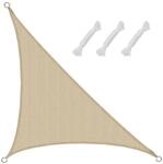 AMANKA HDPE Sonnensegel - 2,5 x 2,5 x 3,5 m Rechtwinklig Beige