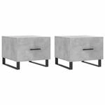 vidaXL Couchtische 2 Stk. Betongrau 50x50x40 cm Holzwerkstoff Modell 9