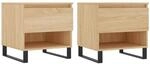 vidaXL Couchtische 2 Stk. Sonoma-Eiche 50x46x50 cm Holzwerkstoff Modell 3