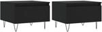 vidaXL Couchtische 2 Stk. Schwarz 50x46x35 cm Holzwerkstoff Modell 3