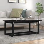 vidaXL Couchtisch Schwarz 110x55x45 cm Massivholz Kiefer Modell 3