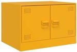 vidaXL Couchtisch Senfgelb 67x50x44 cm Stahl
