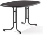 Sieger Klapptisch Rund Mecalit-Pro Anthrazit 90 cm x 140 cm