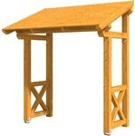 Skan Holz Haust&uuml;r-Vordach Paderborn 4 Eiche hell,asiert 242 cm x 156 cm