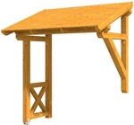 Skan Holz Haust&uuml;r-Vordach Paderborn 3 Eiche hell,asiert 242 cm x 156 cm
