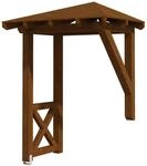 Skan Holz Haust&uuml;r-Vordach Wesel 3 Nussbaum,asiert 188 cm x 126 cm