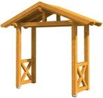 Skan Holz Haust&uuml;r-Vordach Stralsund 4 Eiche hell,asiert 289 cm x 116 cm