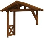 Skan Holz Haust&uuml;r-Vordach Stralsund 3 Nussbaum,asiert 289 cm x 116 cm