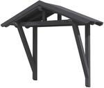 Skan Holz Haust&uuml;r-Vordach Stralsund 2 Schiefergrau,asiert 289 cm x 116 cm