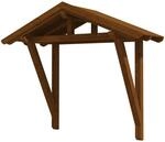 Skan Holz Haust&uuml;r-Vordach Stralsund 2 Nussbaum,asiert 289 cm x 116 cm