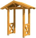 Skan Holz Haust&uuml;r-Vordach Siegen 4 Eiche hell,asiert 247 cm x 116 cm