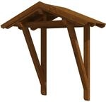 Skan Holz Haust&uuml;r-Vordach Siegen 2 Nussbaum,asiert 247 cm x 116 cm