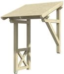 Skan Holz Haust&uuml;r-Vordach Potsdam 3 Natur 176 cm x 156 cm