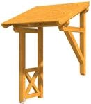Skan Holz Haust&uuml;r-Vordach Potsdam 3 Eiche hell,asiert 176 cm x 156 cm