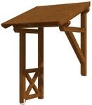 Skan Holz Haust&uuml;r-Vordach Potsdam 3 Nussbaum,asiert 176 cm x 156 cm