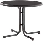 Sieger Klapptisch Rund Kunststoff Eisengrau 86 cm x 76 cm