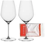 Spiegelau Hi-Lite Bordeauxglas 650 ml 2er Set mit Poliertuch