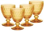 Villeroy & Boch Boston Coloured Wei&szlig;weinglas 125 ml 4er Set Saffron