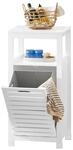 SoBuy W&auml;scheschrank mit ausklappbarem W&auml;schesacken MDF Wei&szlig; BZR67-W