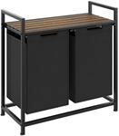 Tectake W&auml;schesortierer Industrial Style 2 Oder 3 Ausziehbare F&auml;cher Holz und