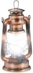 Relaxdays Sturmlaterne LED Eisen Kupfer Dimmbar 24 cm x 15 cm x 11,5 cm