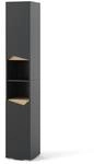 Vicco Badschrank Marelle Anthrazit/Anthrazit 30 x 180 cm mit T&uuml;ren und Offenen