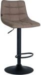 CLP Barhocker Jerry Stoff Taupe/Schwarz