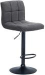 CLP Barhocker Calma Stoff Hellgrau/Schwarz