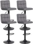 CLP 4er Set Barhocker Feni Samt Grau