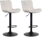 CLP 2er Set Barhocker Linus creme/Samt