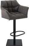 CLP Barhocker Damaso Stoffbezug Titangrau/Schwarz