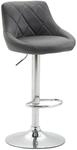 CLP Barhocker Lazio Kunstleder Grau/Chrom