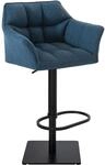 CLP Barhocker Damaso Stoffbezug Blau/Schwarz