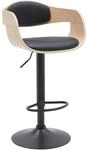 CLP Barhocker Kingston natura/schwarz/Kunstleder