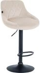 CLP Barhocker Lazio Samt Creme/Schwarz
